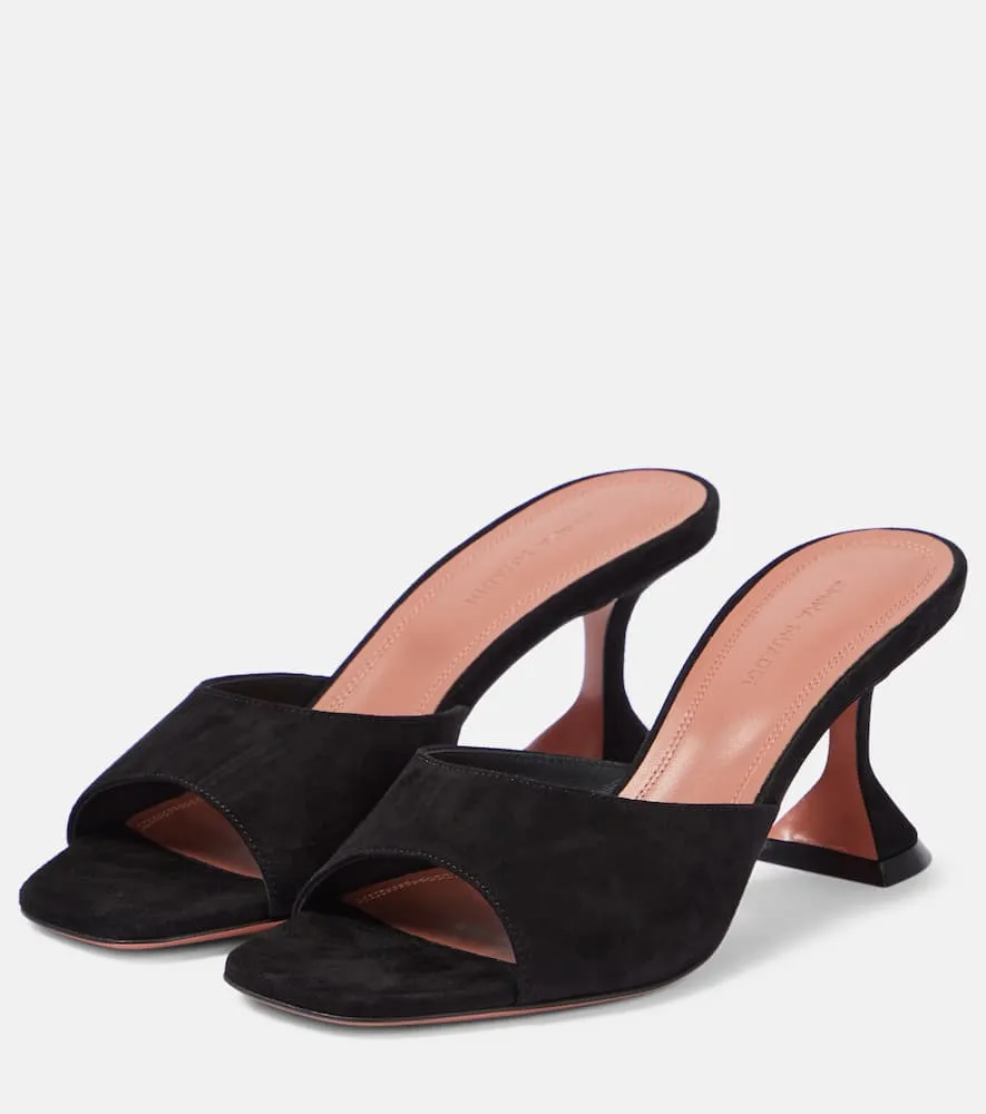 Amina Muaddi Lupita suede mules