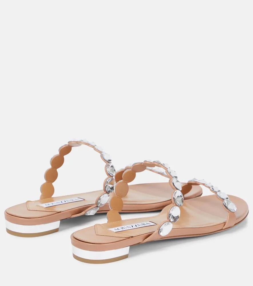 Aquazzura Maxi-Tequila embellished leather sandals