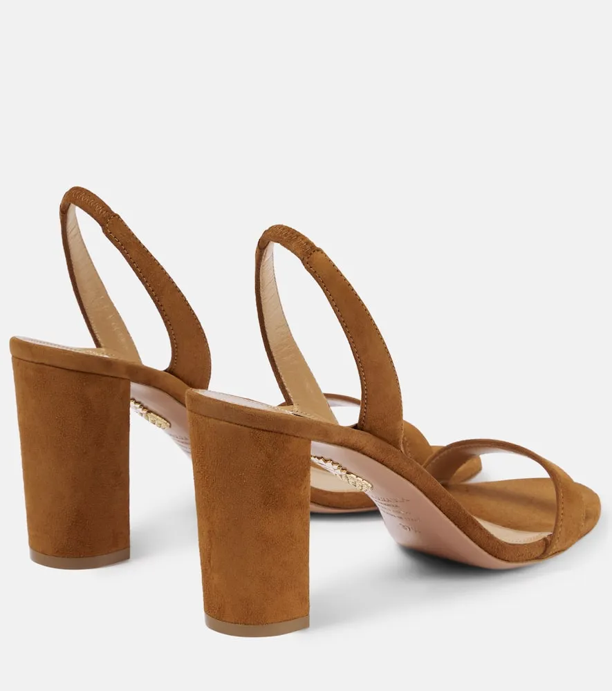Aquazzura So Nude Block suede sandals
