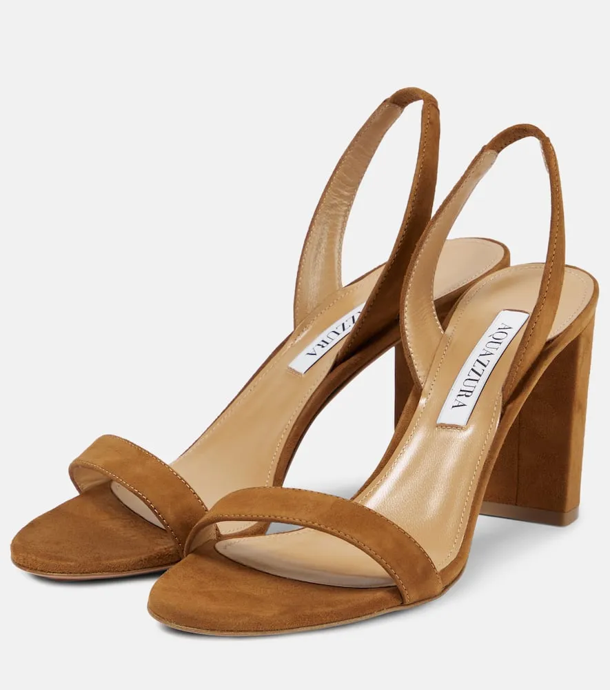 Aquazzura So Nude Block suede sandals