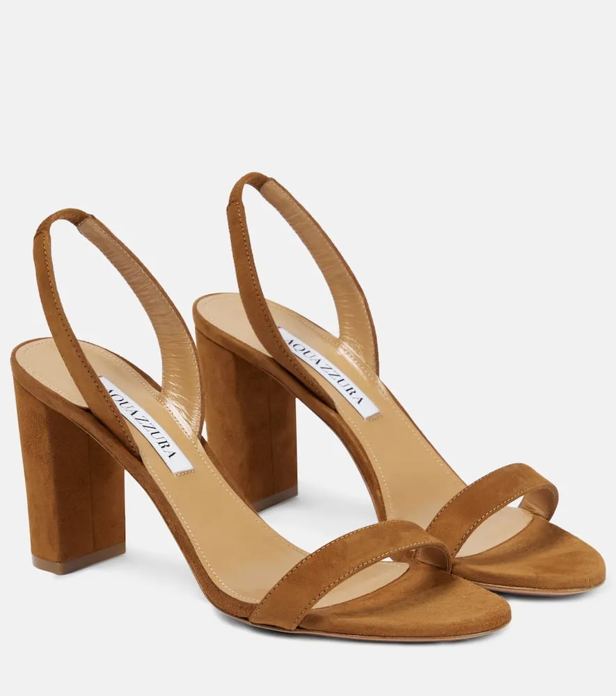 Aquazzura So Nude Block suede sandals
