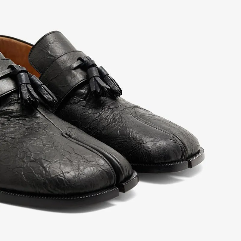 Black Calfskin Tassel Loafers