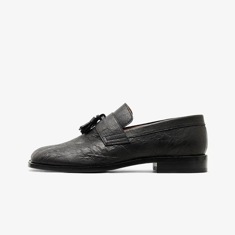 Black Calfskin Tassel Loafers
