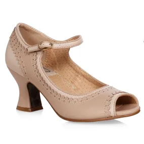 BP253-LYDIA 2.5" Two Toned Peep Toe Shoe