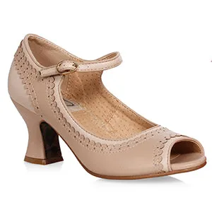 BP253-LYDIA 2.5" Two Toned Peep Toe Shoe