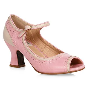 BP253-LYDIA 2.5" Two Toned Peep Toe Shoe