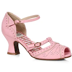 BP253-NICOLE 2.5" Two Toned T-Strap Peep Toe Shoe