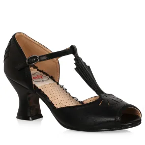 BP253-ROSE 2.5" Heel Peep Toe T-Strap Shoe