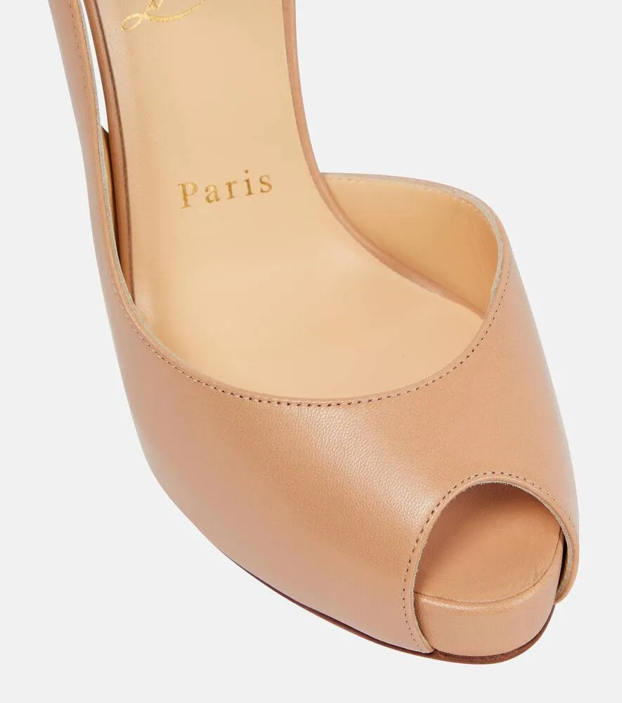 Christian Louboutin Jenlove Alta 120 leather peep-toe pumps