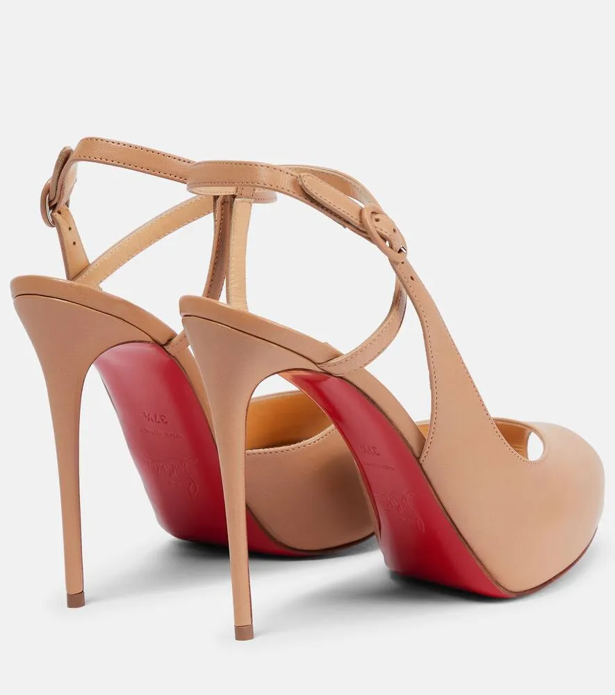 Christian Louboutin Jenlove Alta 120 leather peep-toe pumps