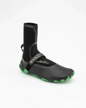 Custom Pro 2.0 3mm Wetsuit Boots in Black & Green