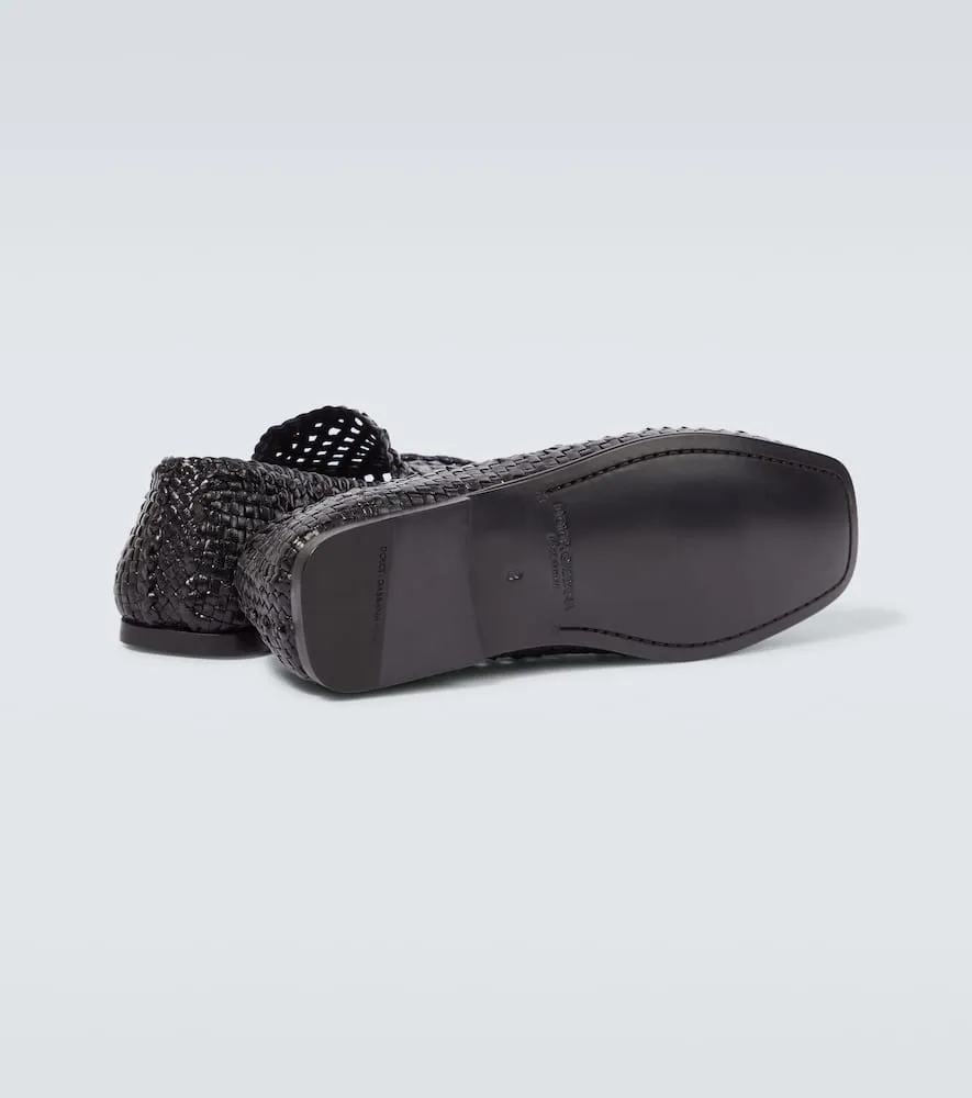 Dolce&Gabbana Woven leather driving shoes