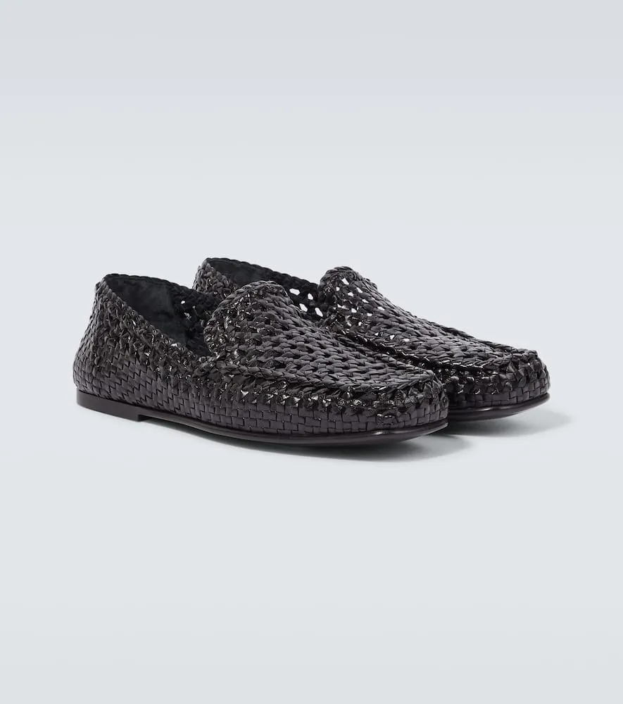 Dolce&Gabbana Woven leather driving shoes