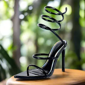 LAURENT-70 Black Faux Leather