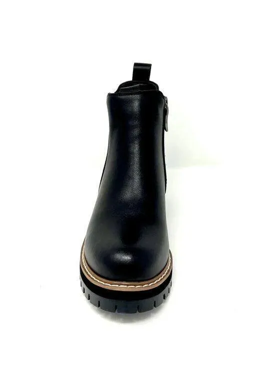 Leather Chelsi Boot in Black or Red by Aqua Diva