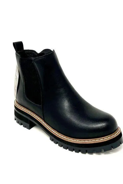 Leather Chelsi Boot in Black or Red by Aqua Diva