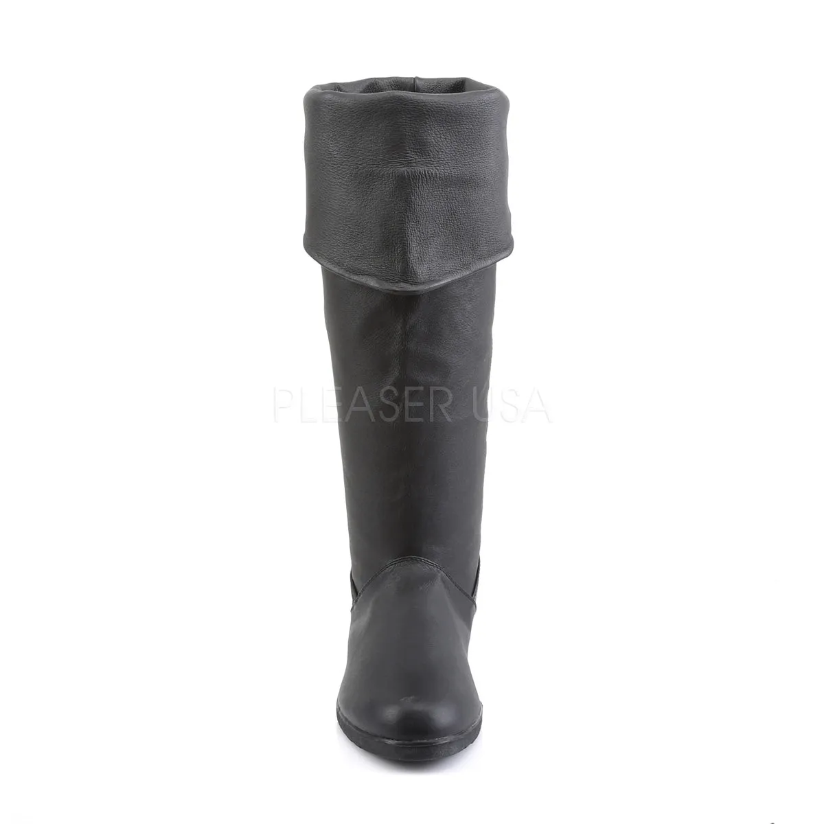 Men's Leather Cuff Boot with 1-inch Heel PS-MAVERICK-8812