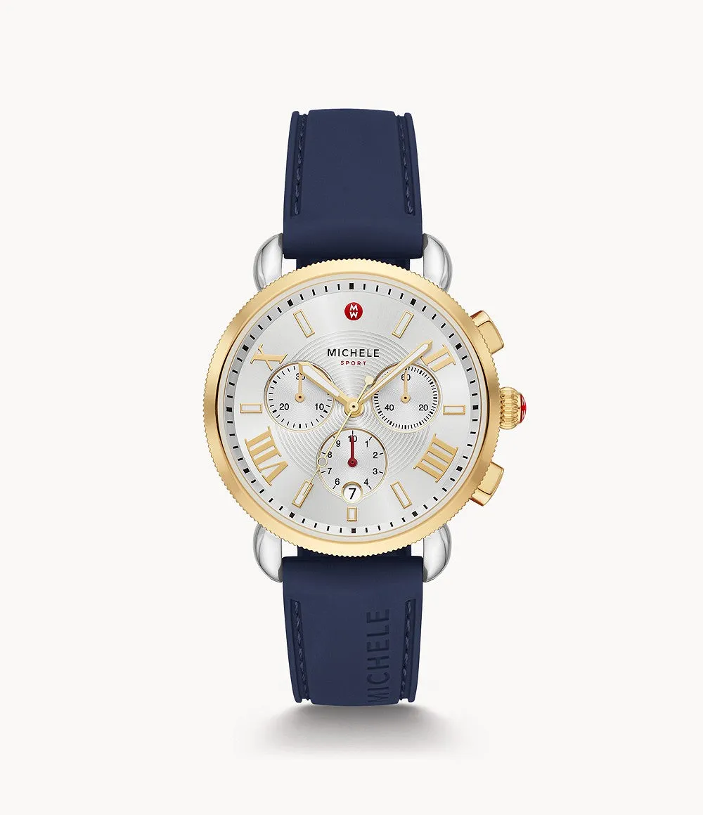 Michele Sporty Sport Sail Midnight Silicone Watch