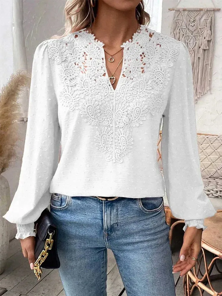 Pia | Elegant Lace Blouse