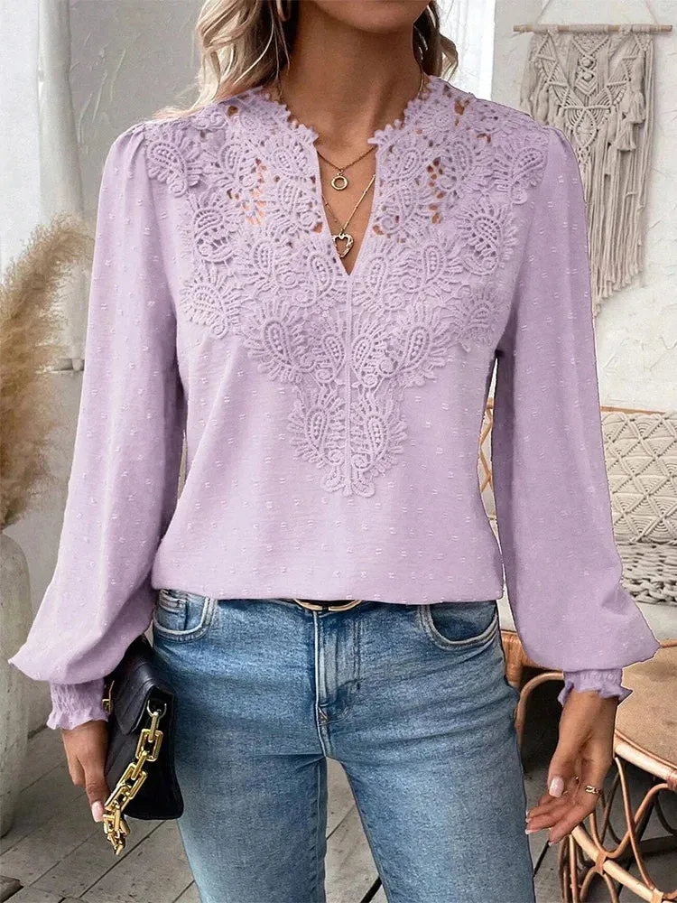 Pia | Elegant Lace Blouse