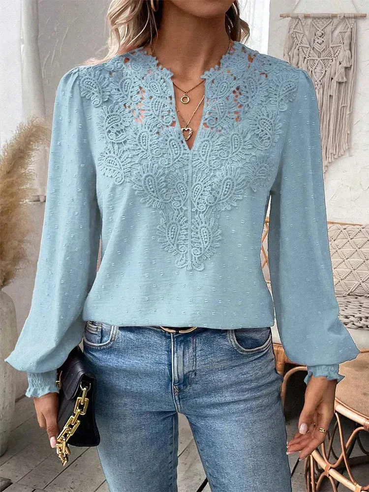 Pia | Elegant Lace Blouse