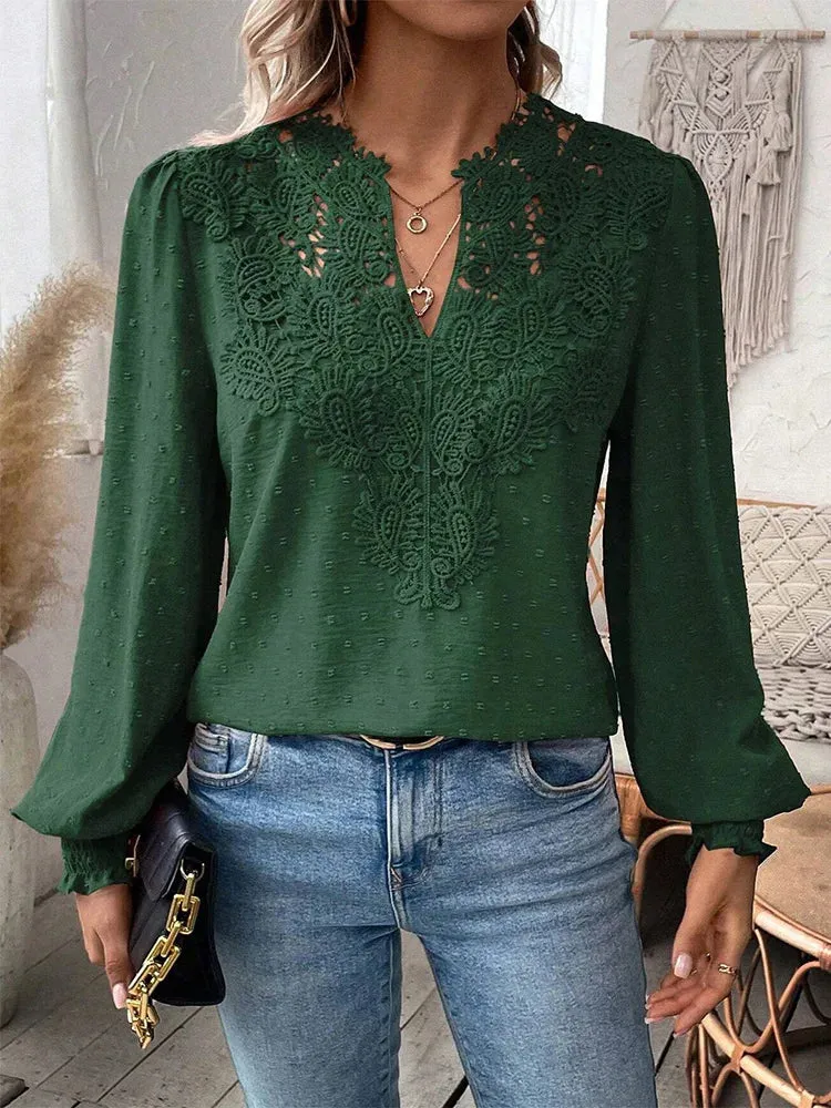 Pia | Elegant Lace Blouse