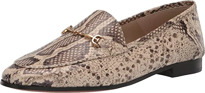 Sam Edelman Loraine Stone Almond Toe Slip On Stacked Heel Fashion Loafers