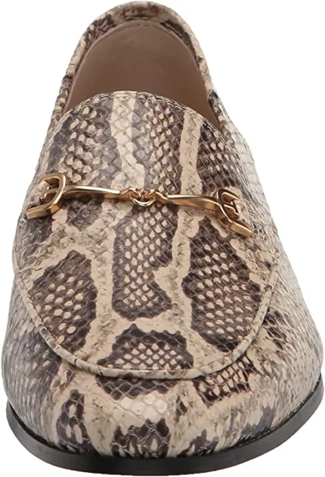 Sam Edelman Loraine Stone Almond Toe Slip On Stacked Heel Fashion Loafers